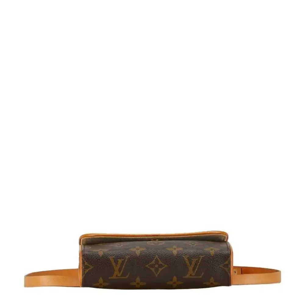 LOUIS VUITTON Brown Monogram Leather Pochette Hobo Bag